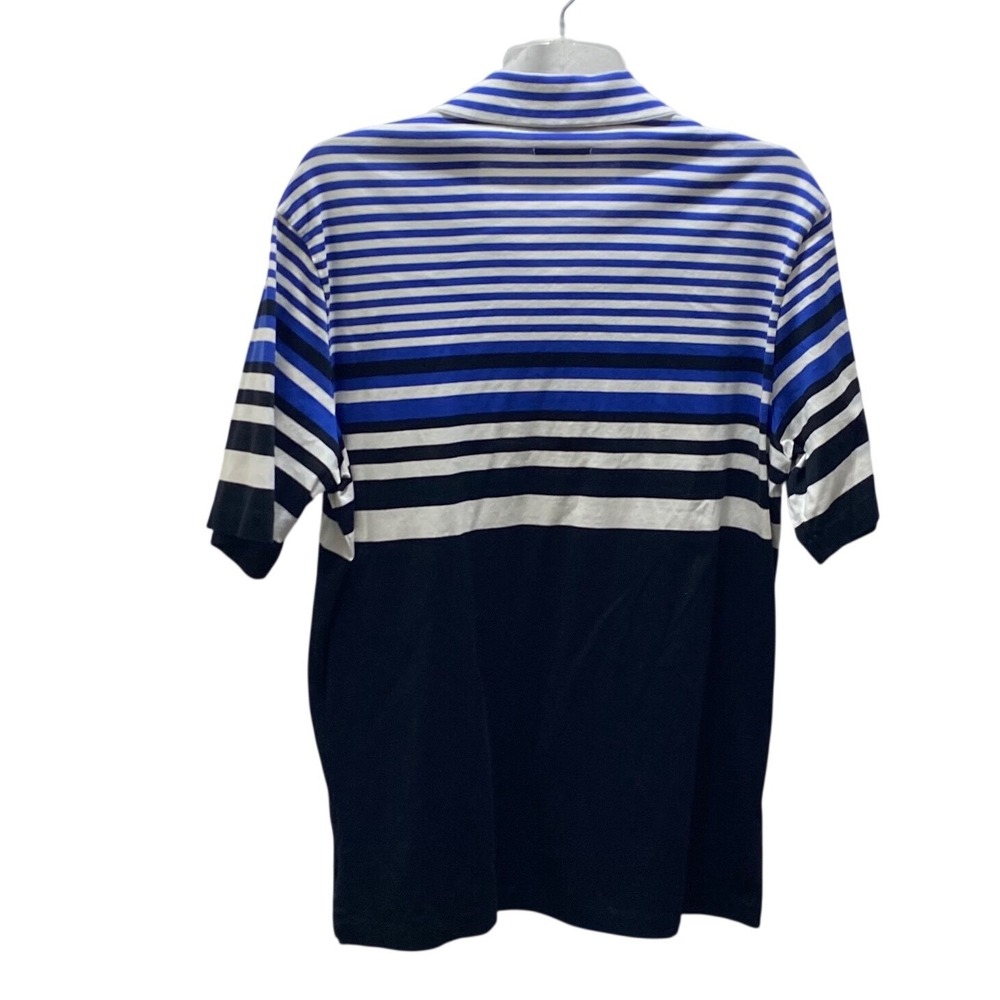 Polo Golf Ralph Lauren Mens Blue White Striped Pima Cotton Athletic Fit Polo M - Picture 6 of 6